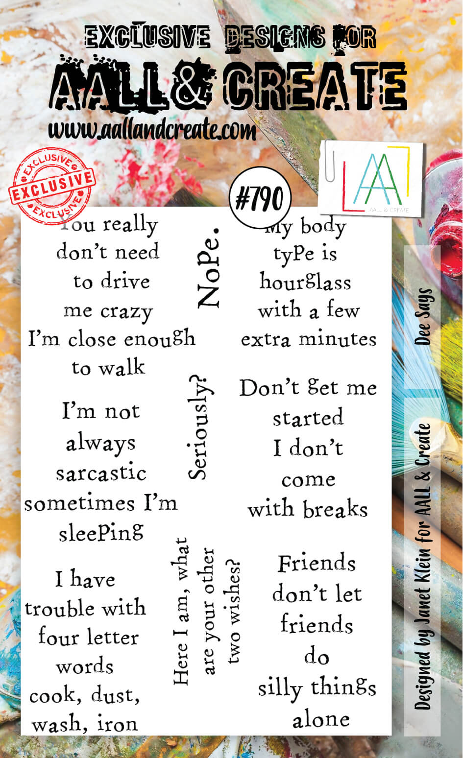 AALL and Create Stamp Set -790 - Dee Says