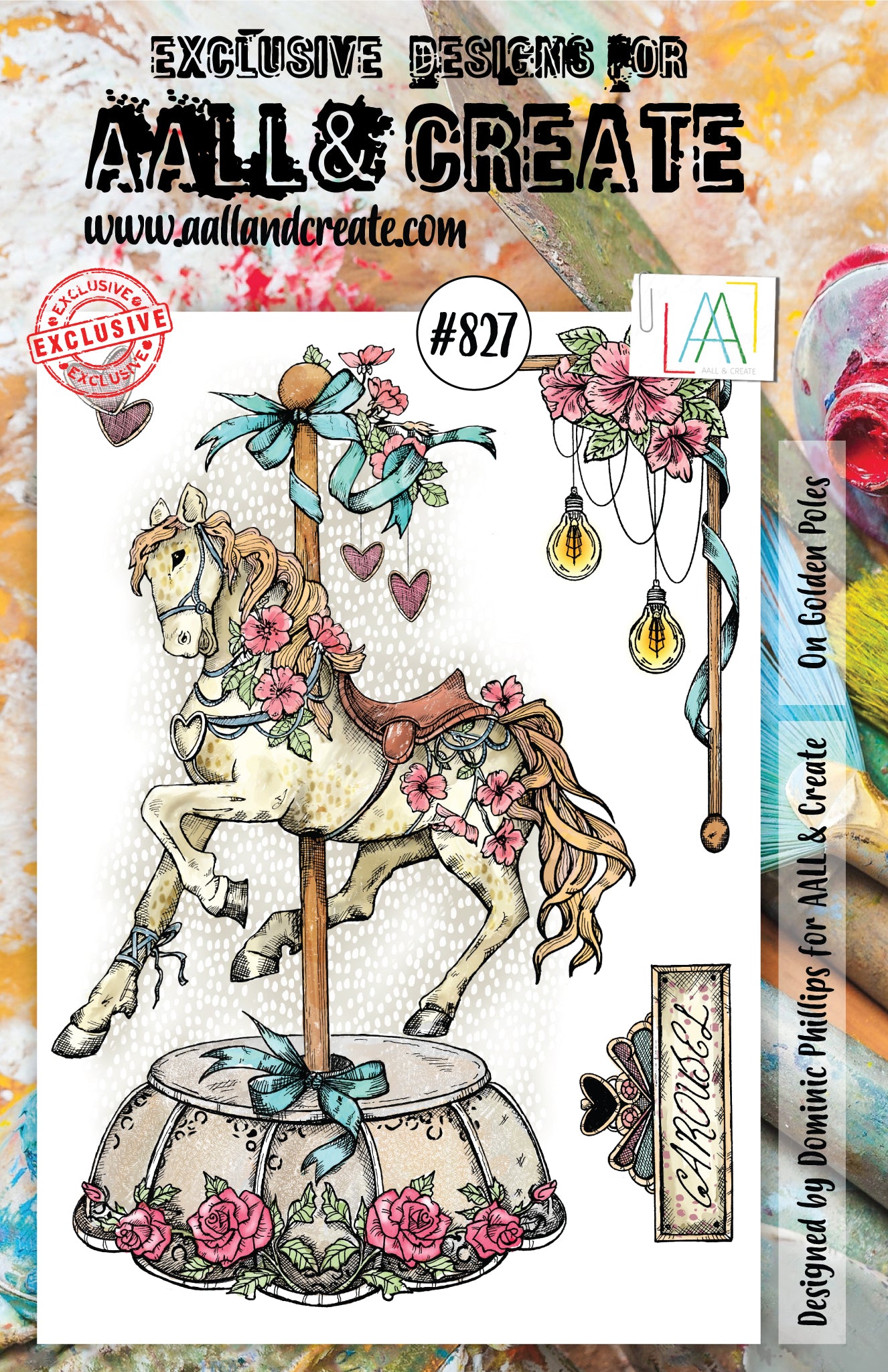 AALL and Create Stamp Set - 827 - On Golden Poles