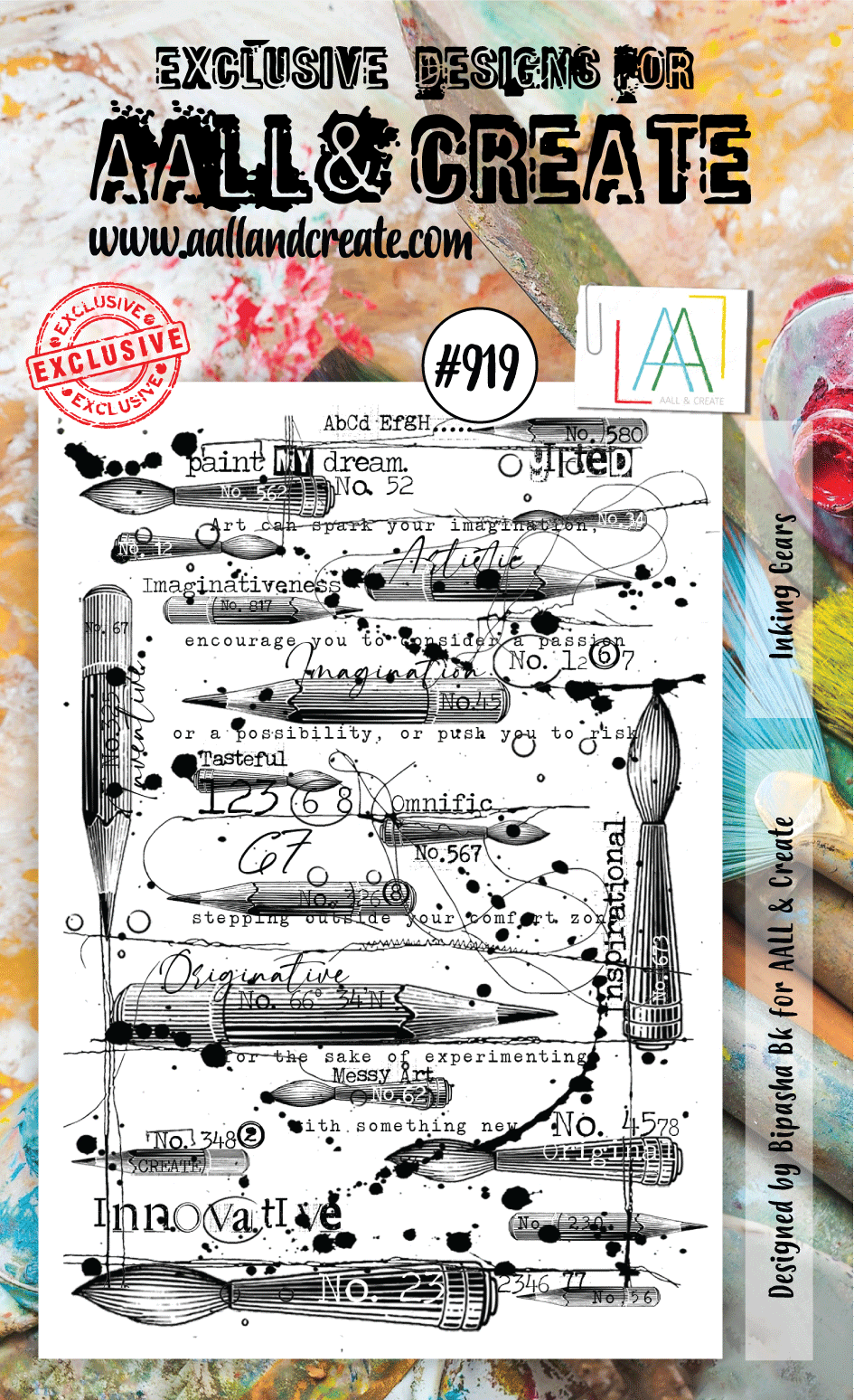 AALL and Create Stamp Set - 919 - Inking Gears