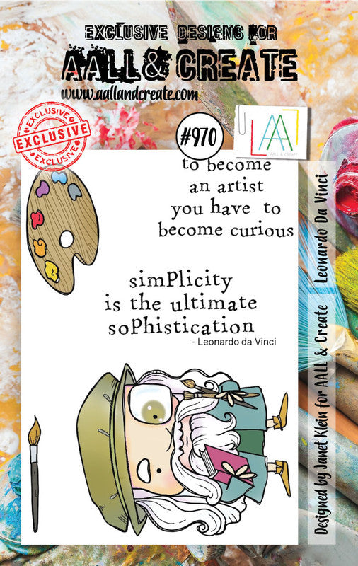 AALL and Create #970 - A7 Stamp Set - Leonardo Da Vinci
