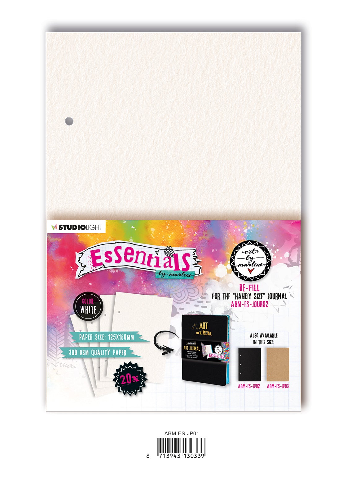 ABM Journal Pages For ABM-ES-JOUR02 White Essentials 125x180x8mm 20 SH nr.01