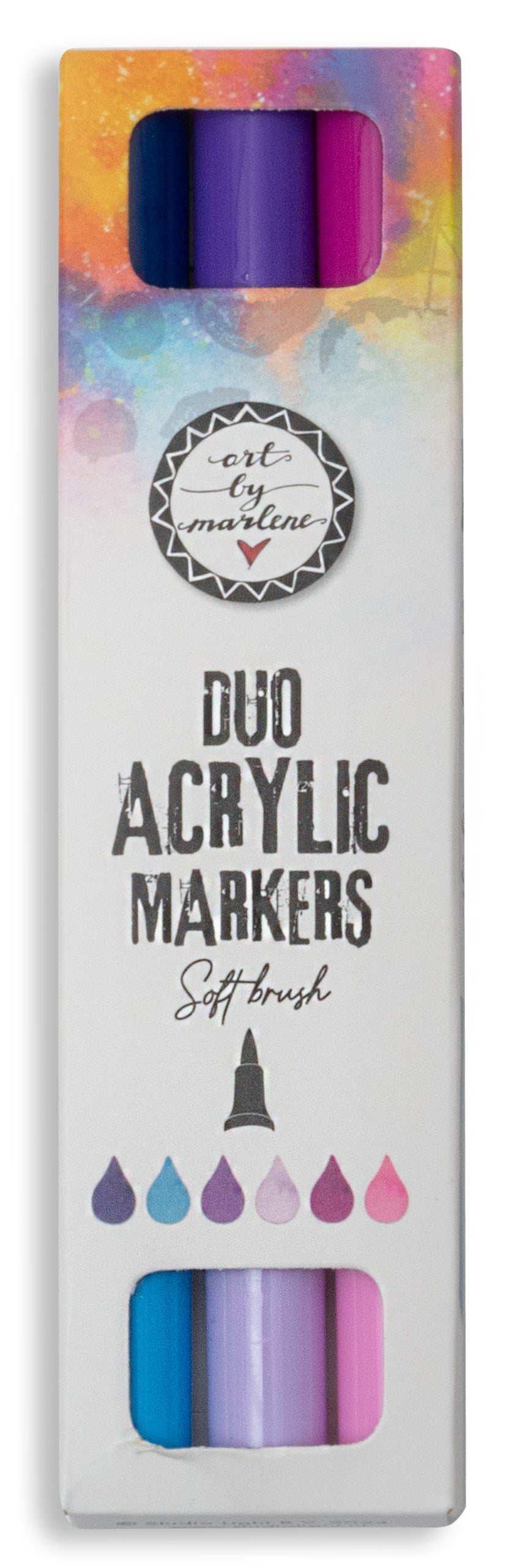 ABM Duo Acrylic Markers Purples Essentials 3 PC