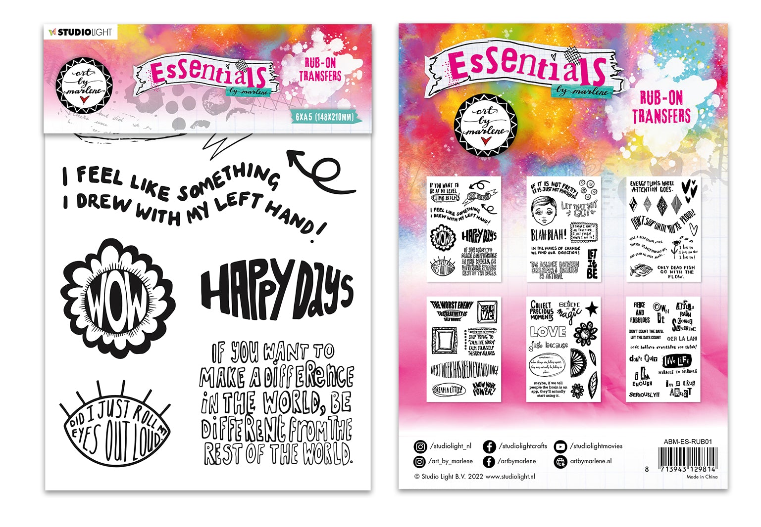 ABM Rub On Sticker Quote Designs Essentials 148x210x3mm 6 SH nr.01