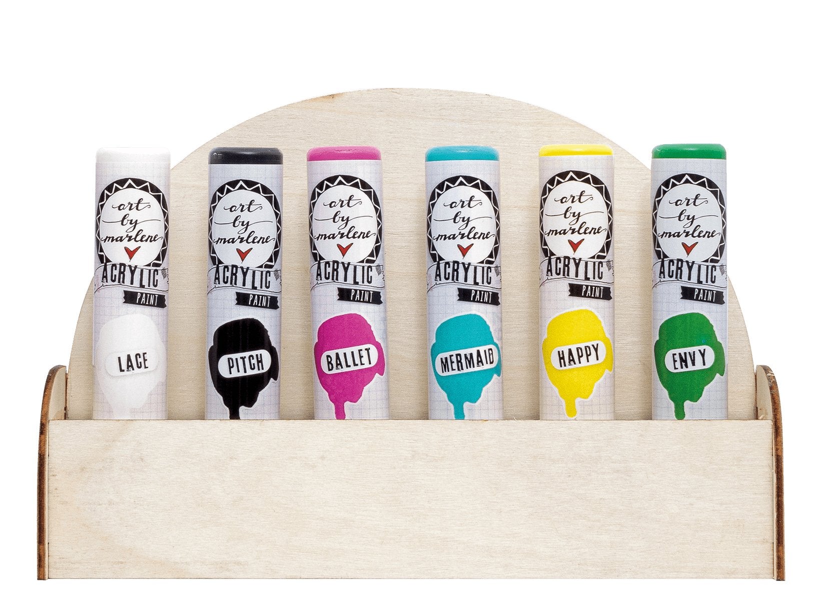 ABM Paint Bottles Display 6 pc Plywood Essentials 222x156x6mm nr.501