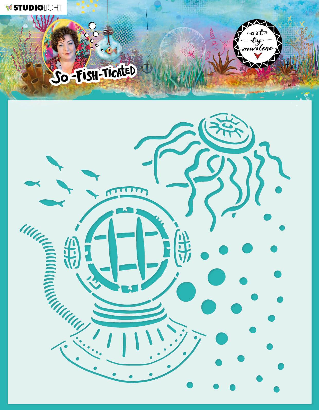 ABM Mask Diver So-Fish-Ticated 200x200mm nr.10