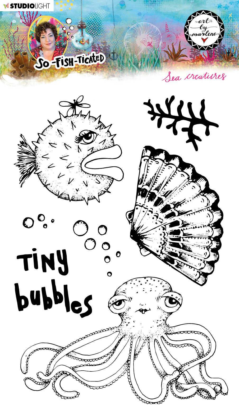 ABM Clear Stamp Sea creatures So-Fish-Ticated 148x210mm nr.13