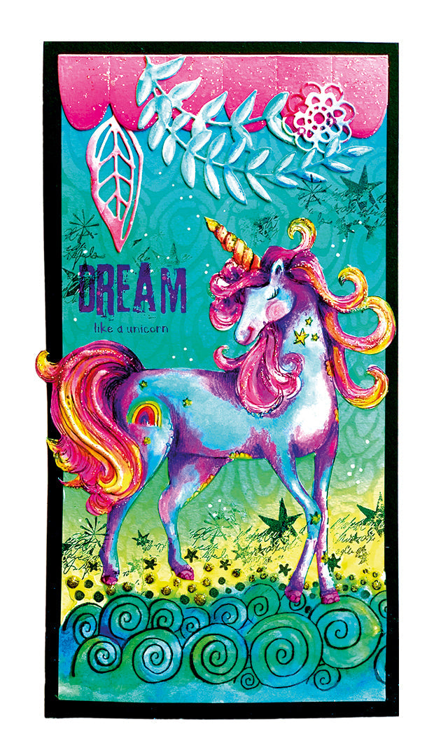 ABM Clear Stamp Unicorn Dream Signature Collection 197x139x3mm 6 PC nr.404
