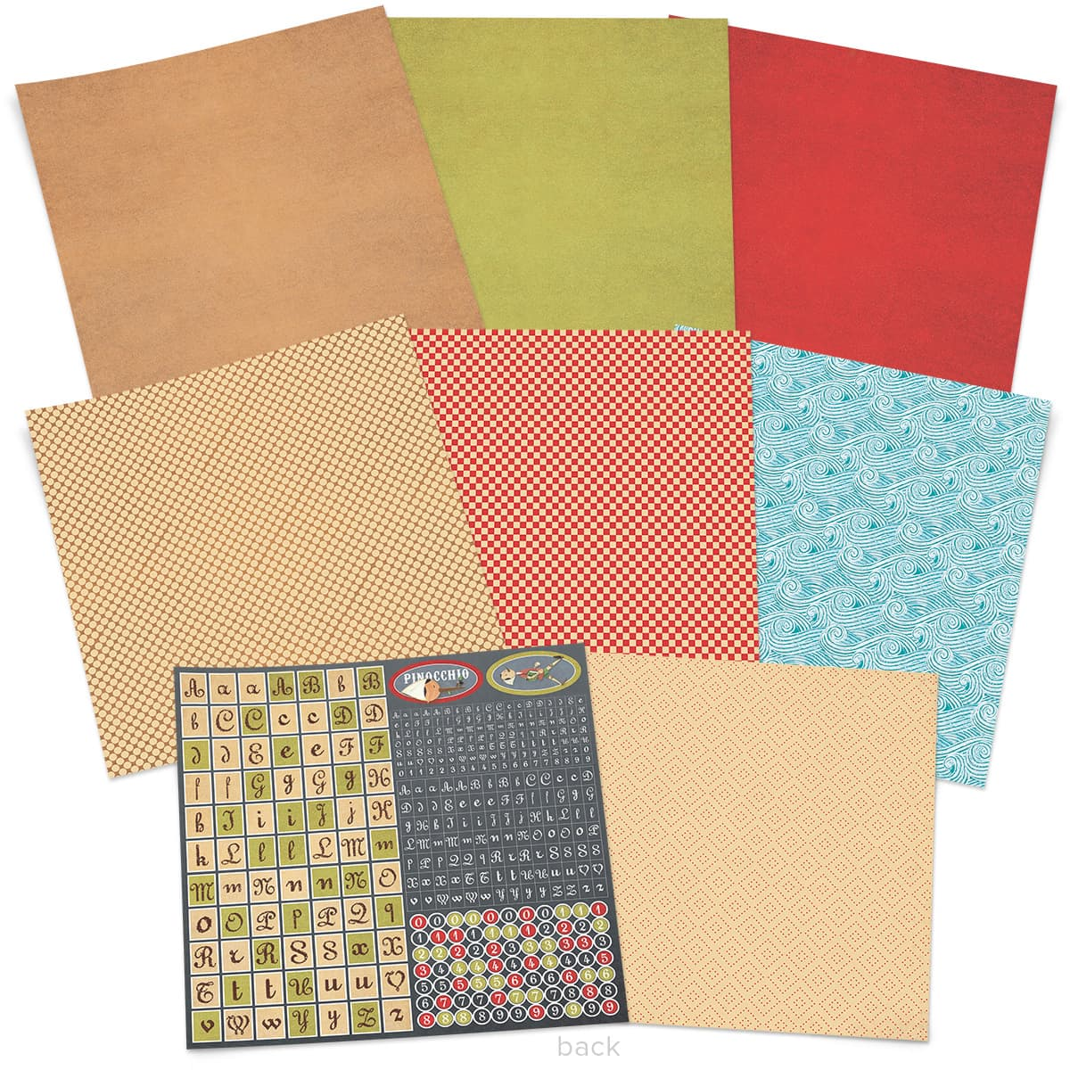Ciao Bella Avventure Di Pinocchio Patterns Pad 12"x12" 8/Pkg