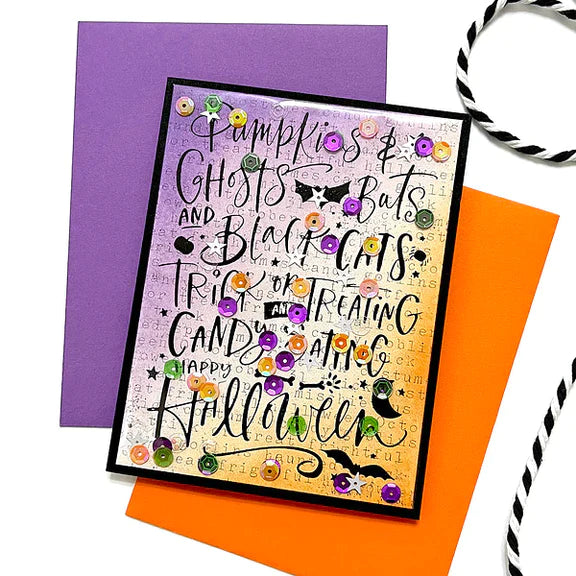 Pumpkins & Ghosts Background Press Plates from the Betterpress Halloween Collection