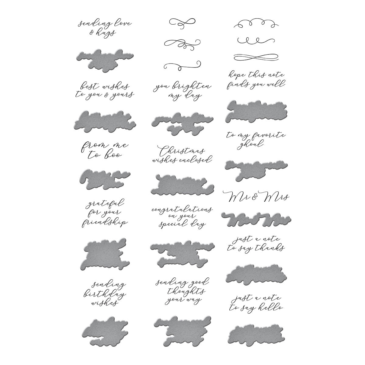 Sentiments of Wonder Press Plate & Die Set from the Envelope of Wonder Collection