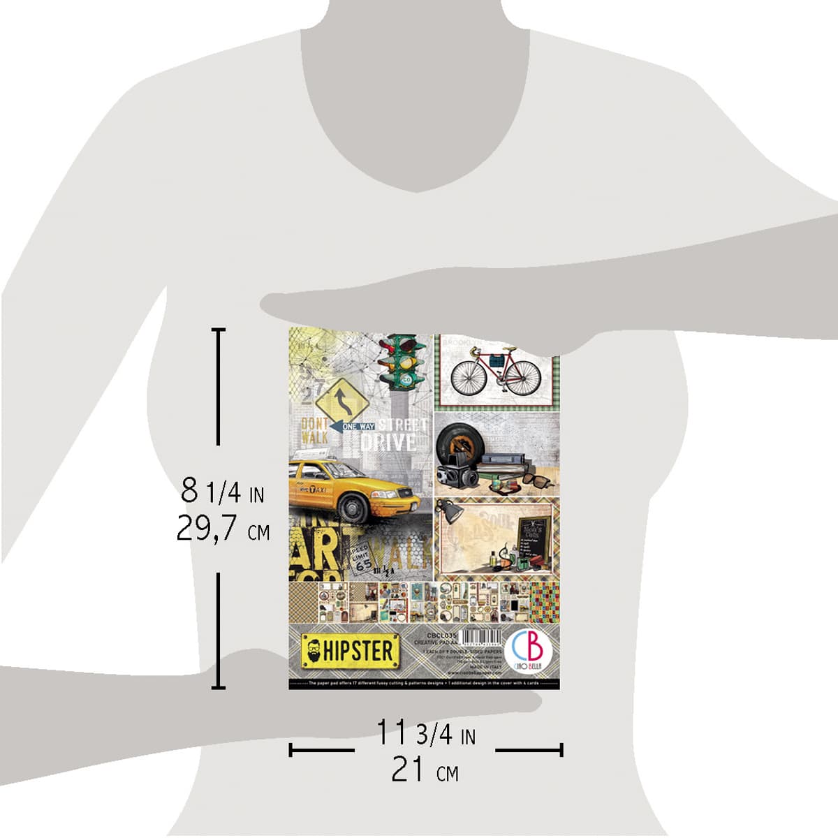 Ciao Bella Hipster Creative Pad A4 9/Pkg