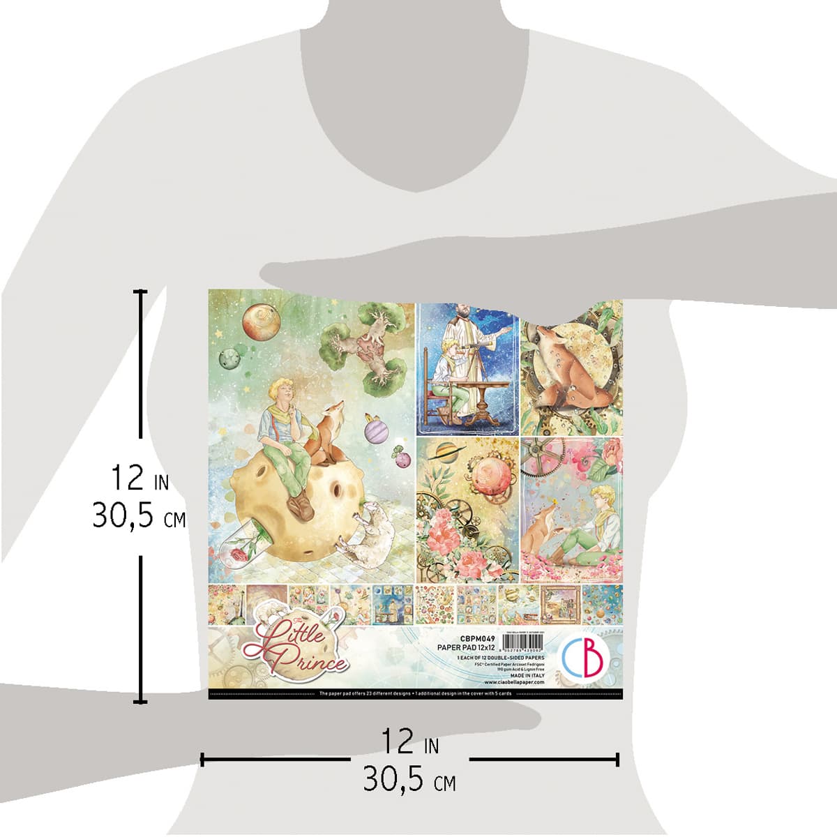 Ciao Bella The Little Prince Paper Pad 12"x12" 12/Pkg