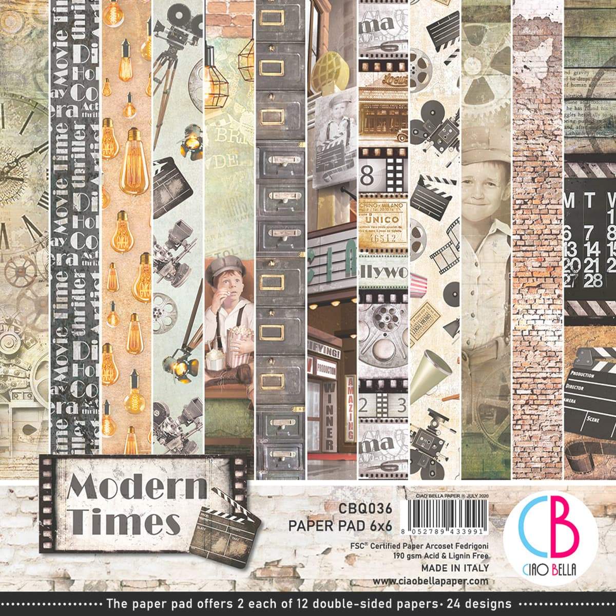 Ciao Bella Modern Times Paper Pad 6"x6" 24/Pkg