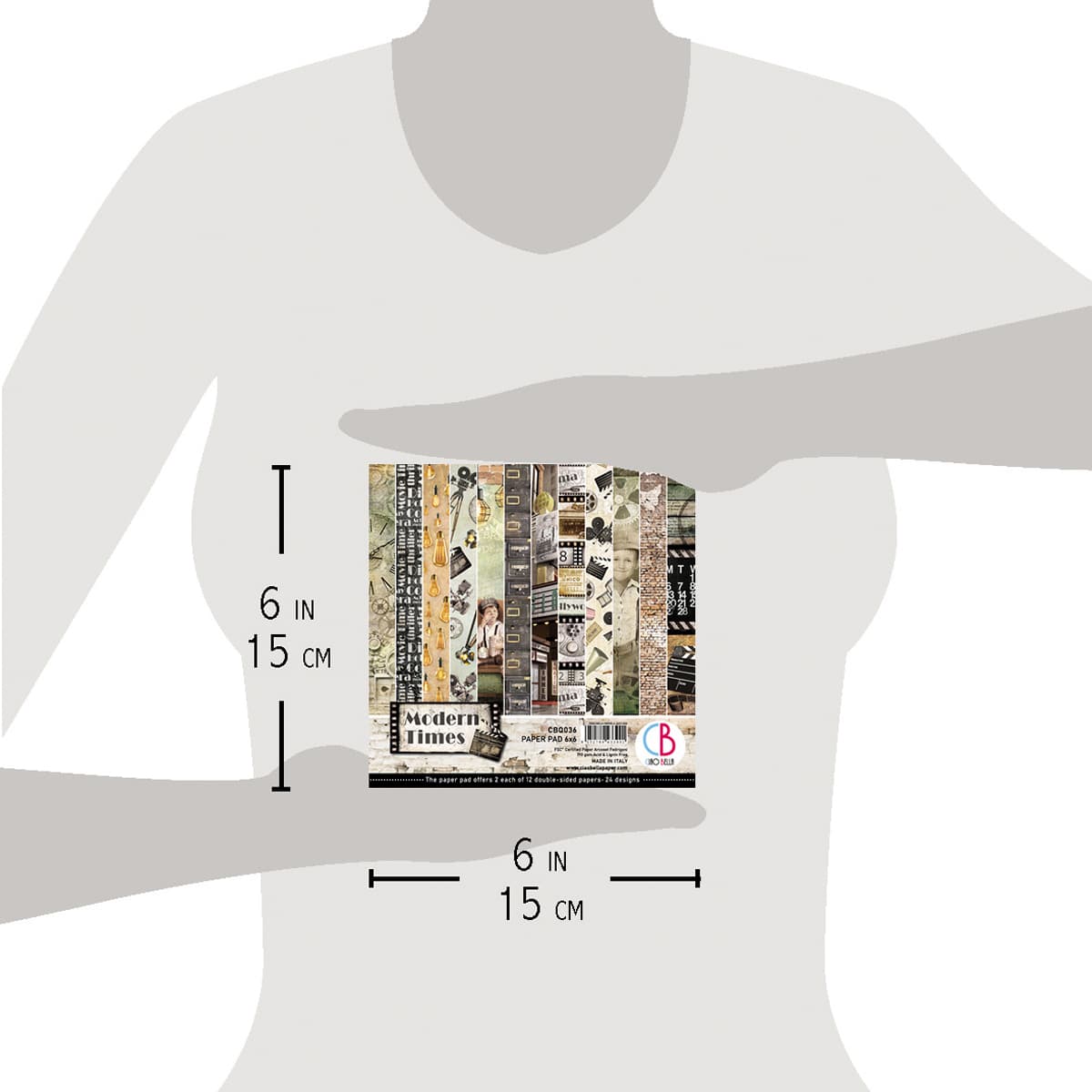 Ciao Bella Modern Times Paper Pad 6"x6" 24/Pkg