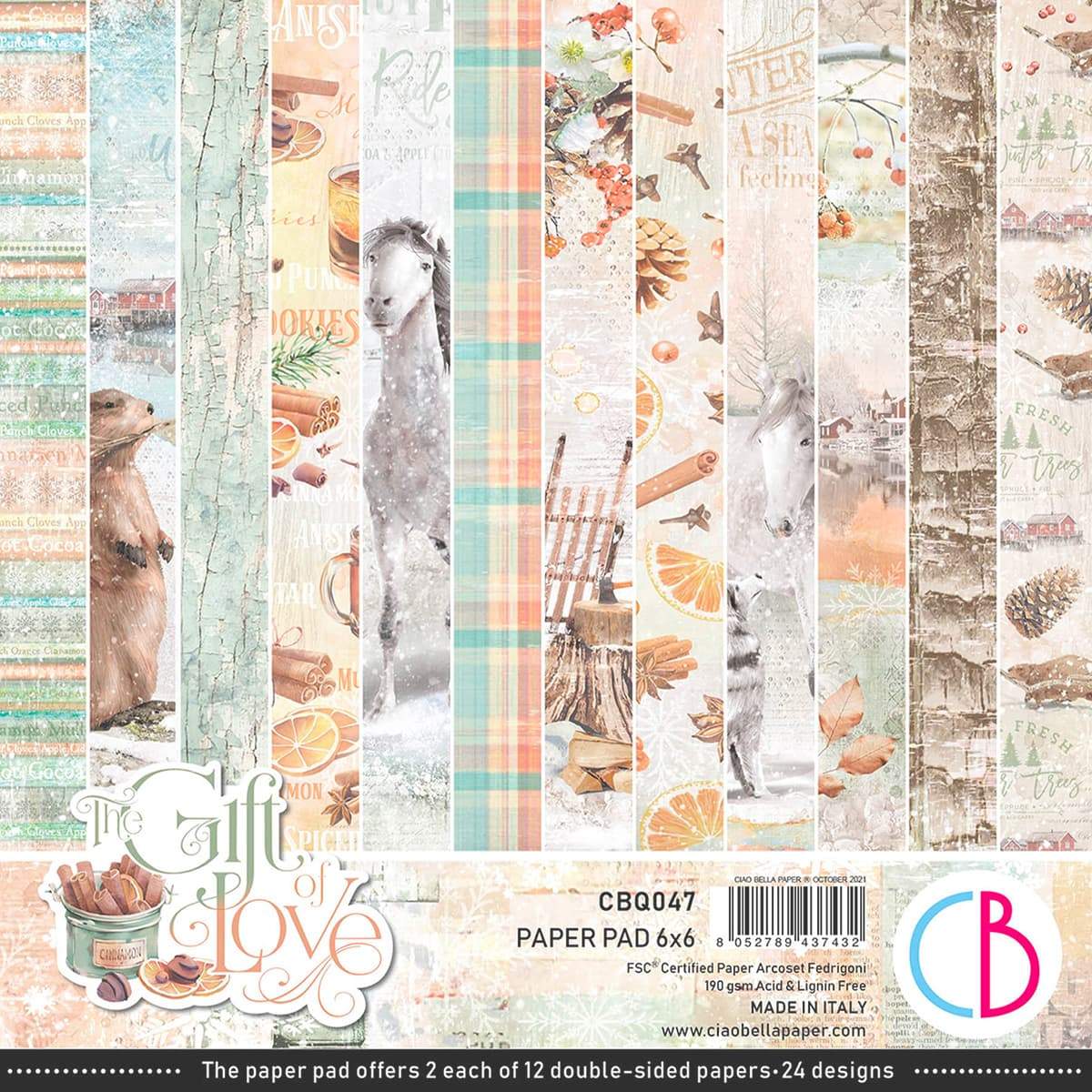 Ciao Bella The Gift of Love Paper Pad 6"x6" 24/Pkg