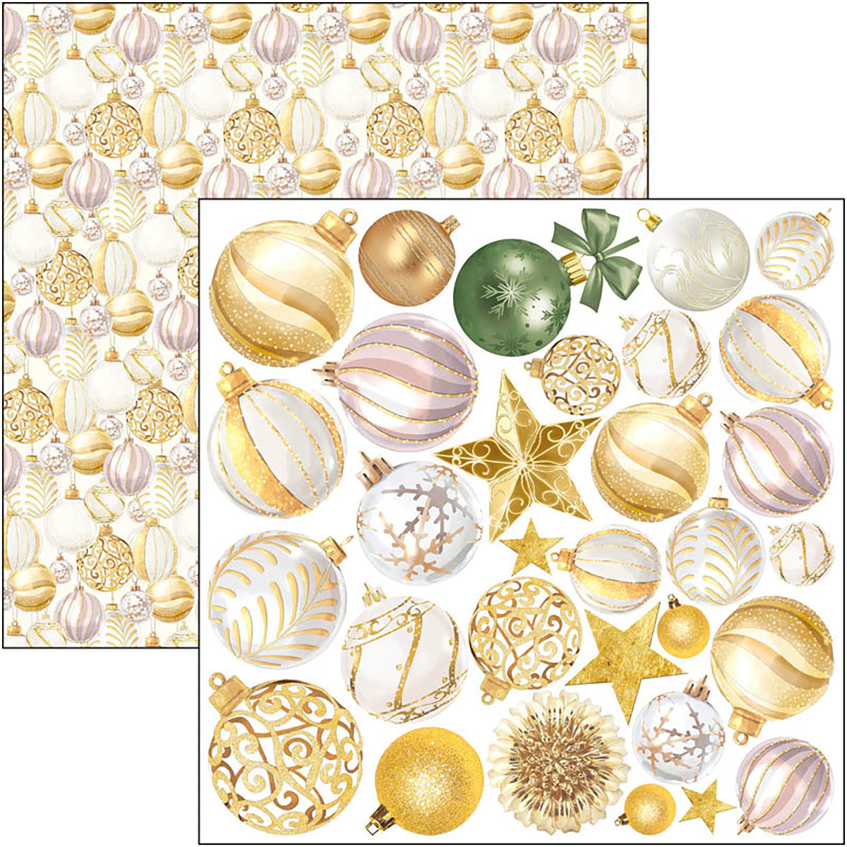 Ciao Bella Sparkling Christmas Fussy Cut Pad 6"x6" 24/Pkg