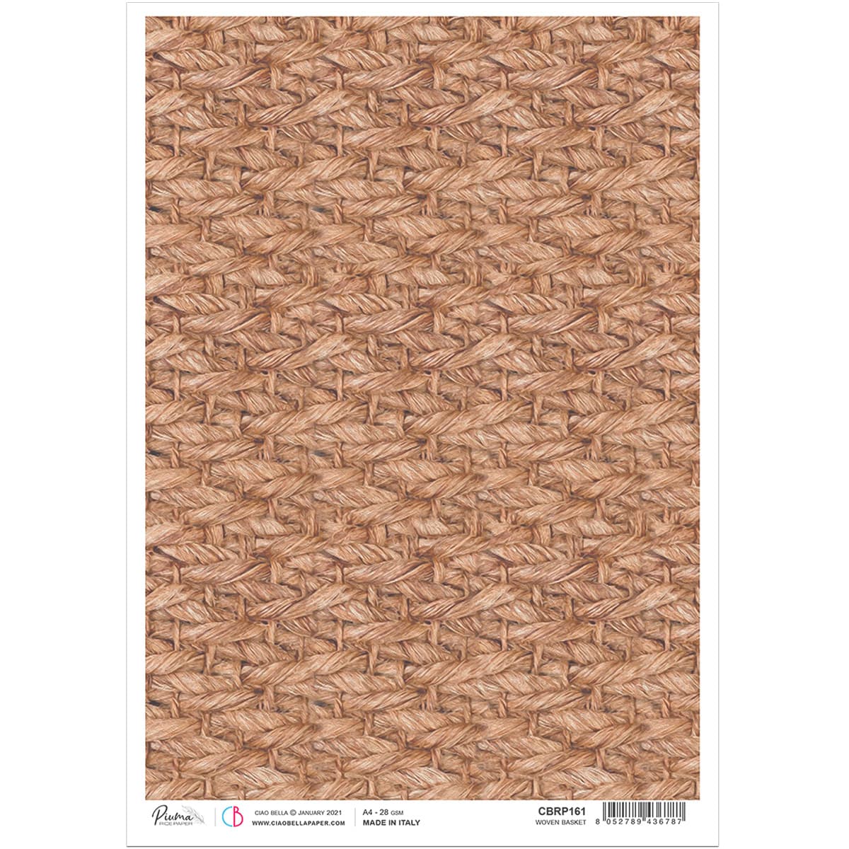 Ciao Bella Rice Paper A4 Woven Basket