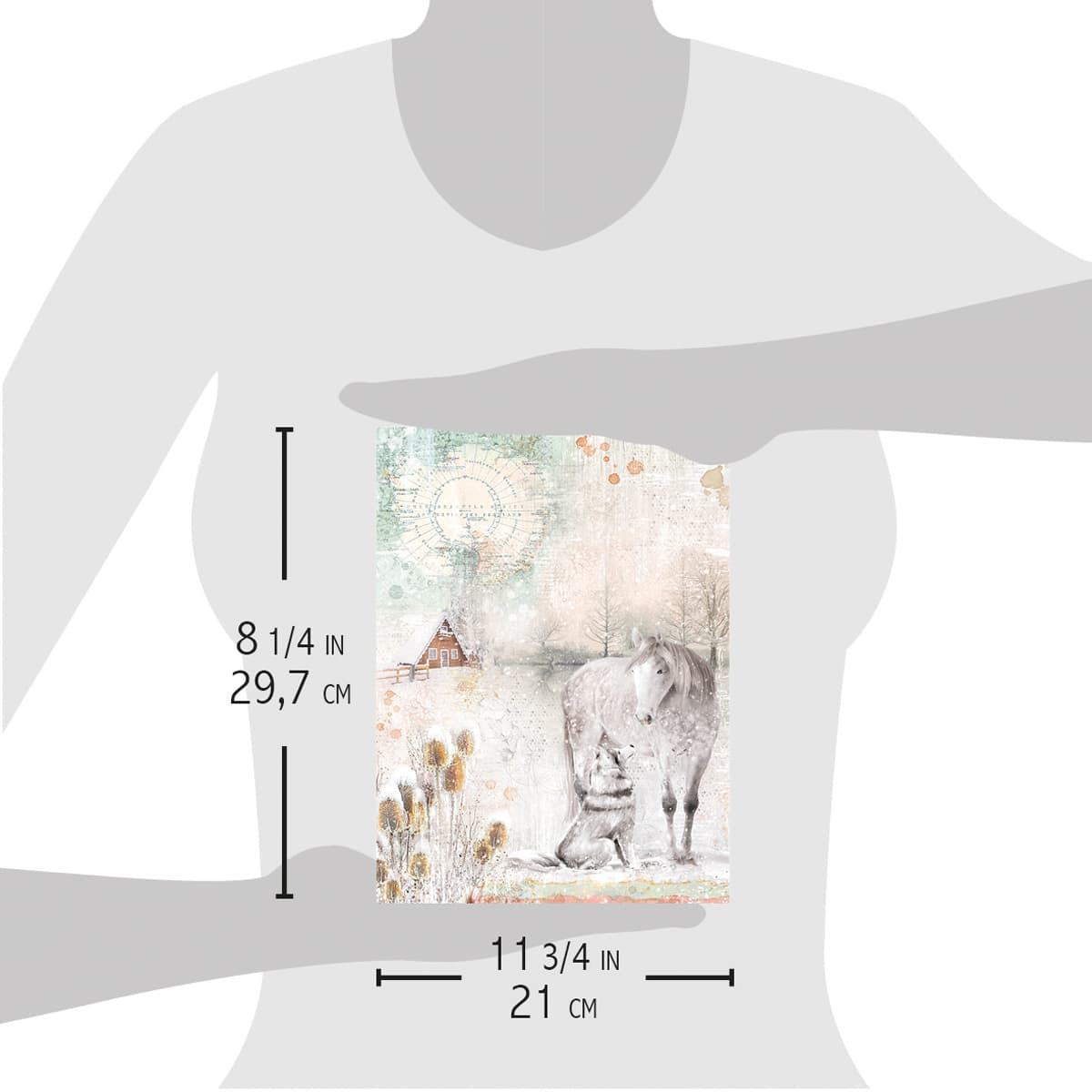 Ciao Bella Rice Paper A4 Love knows no borders