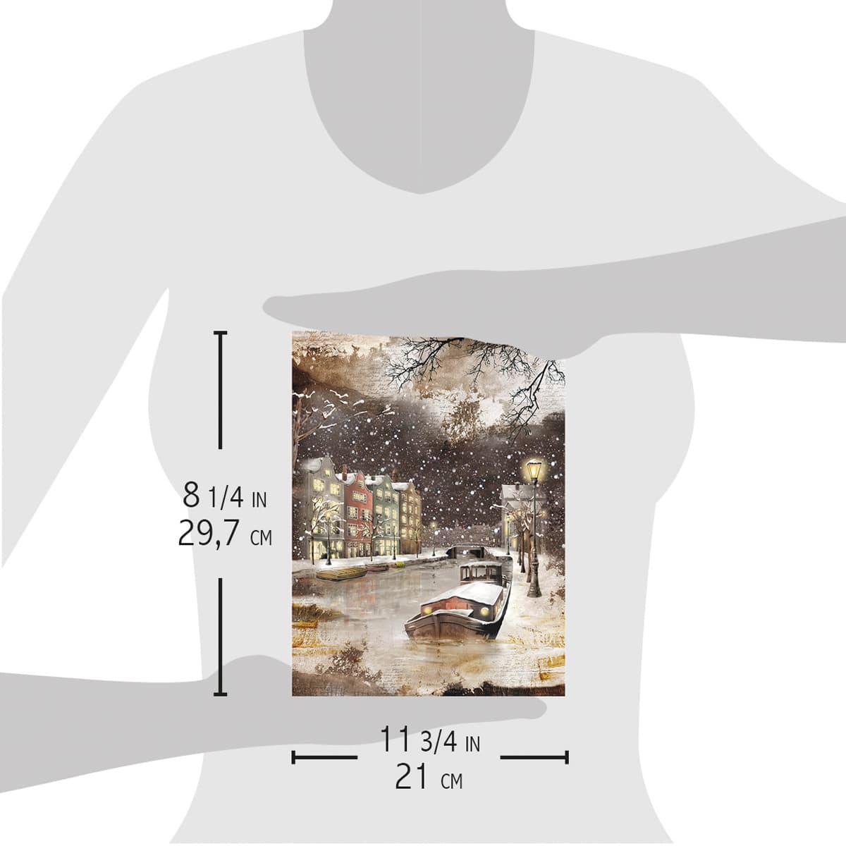 Ciao Bella Rice Paper A4 A Memorable Snowy Day