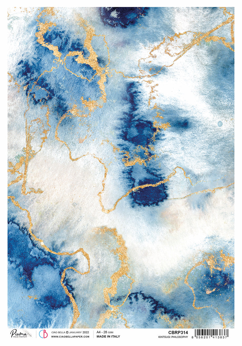 Rice Paper A4 Piuma Kintsugi philosophy - 5 Sheets