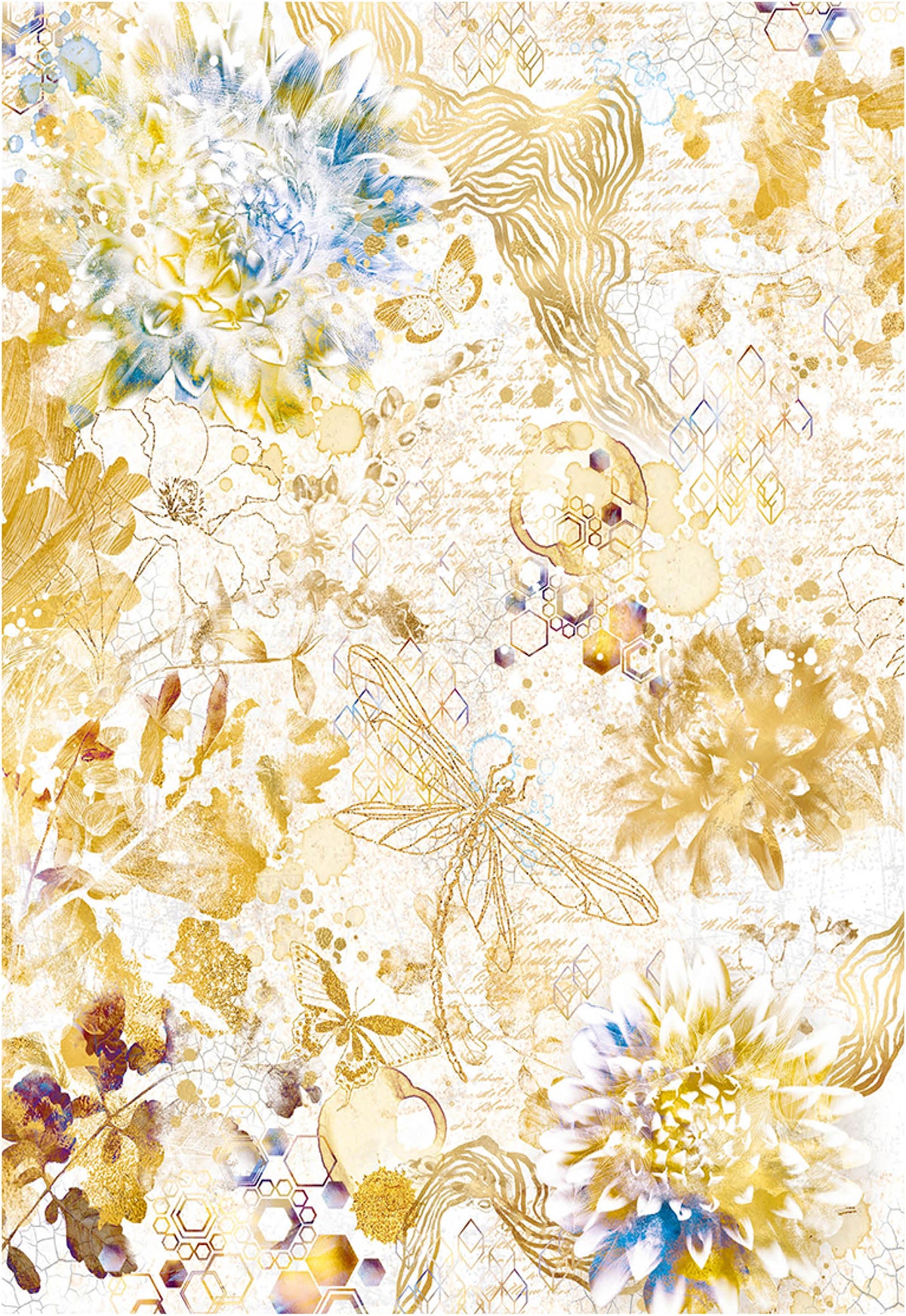 Ciao Bella Vellum Indigo Paper Patterns A4 6/Pkg