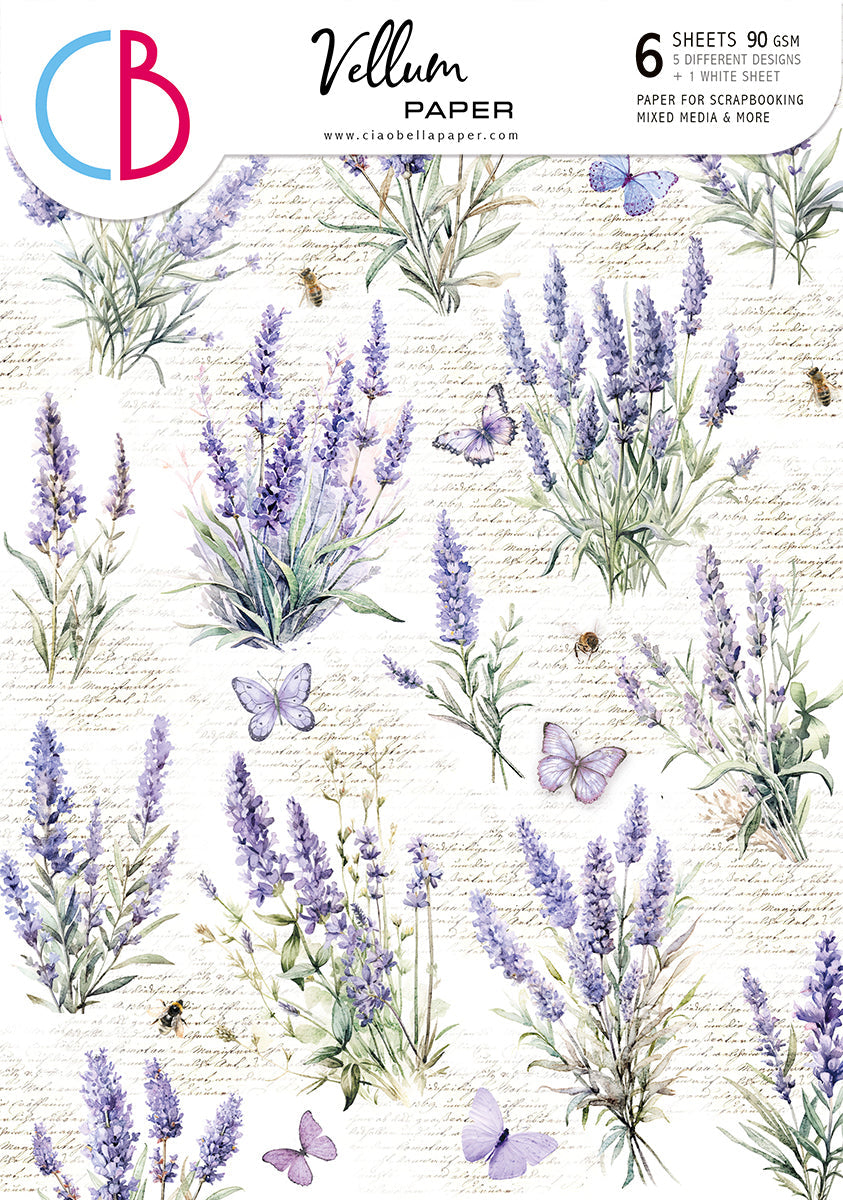 Vellum Morning In Provence Paper Patterns A4 6/Pkg