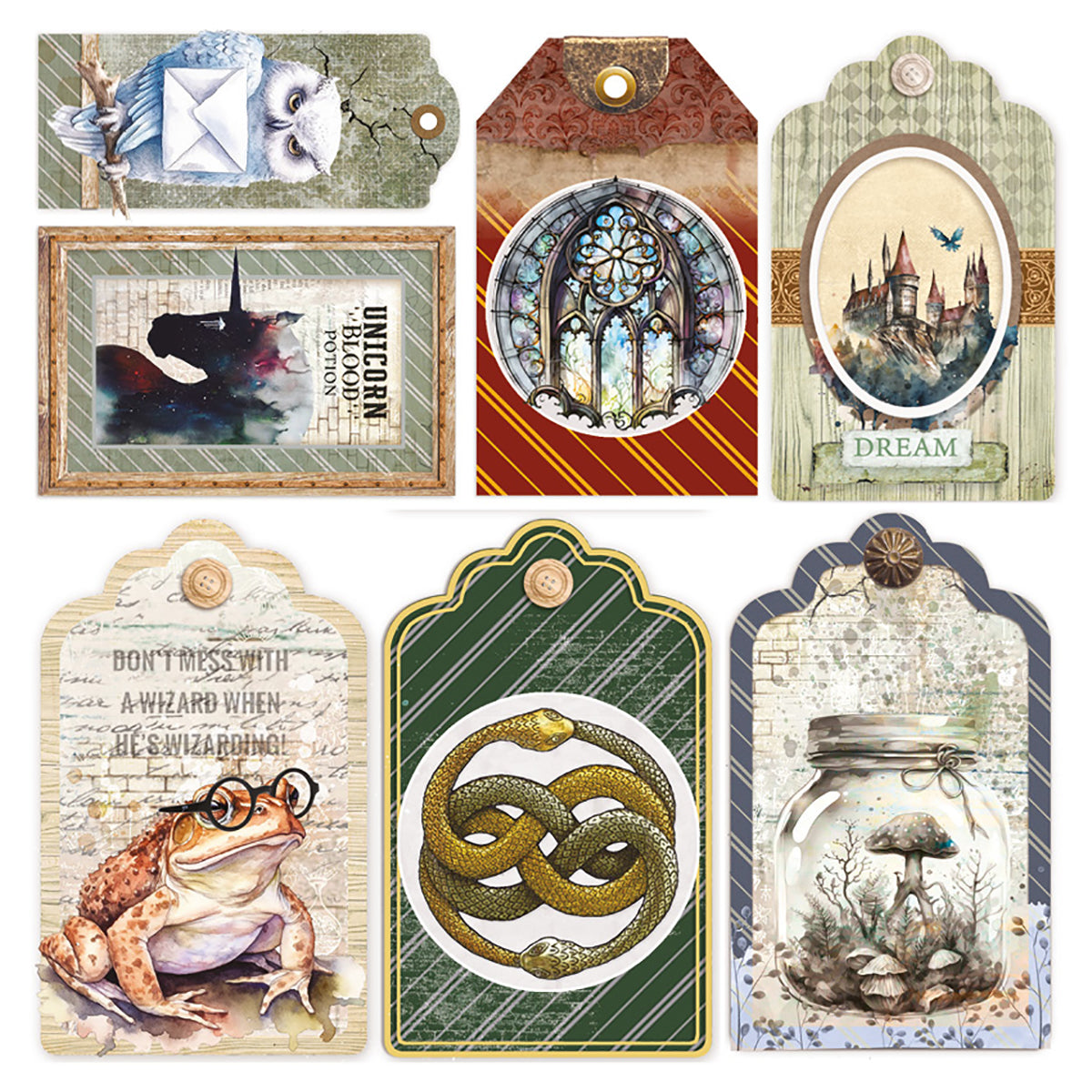 Vellum Wizard Academy Fussy Cut 6"x6" 6/Pkg