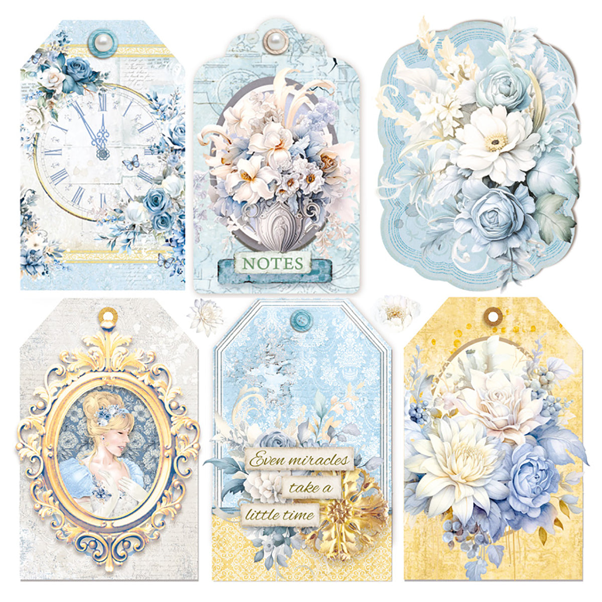 Vellum Midnight Spell Fussy Cut 6"x6" 6/Pkg