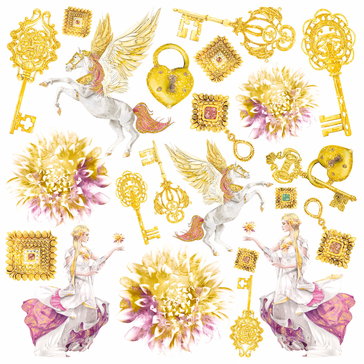 Vellum Ethereal Fussy Cut 6"x6" 6/Pkg