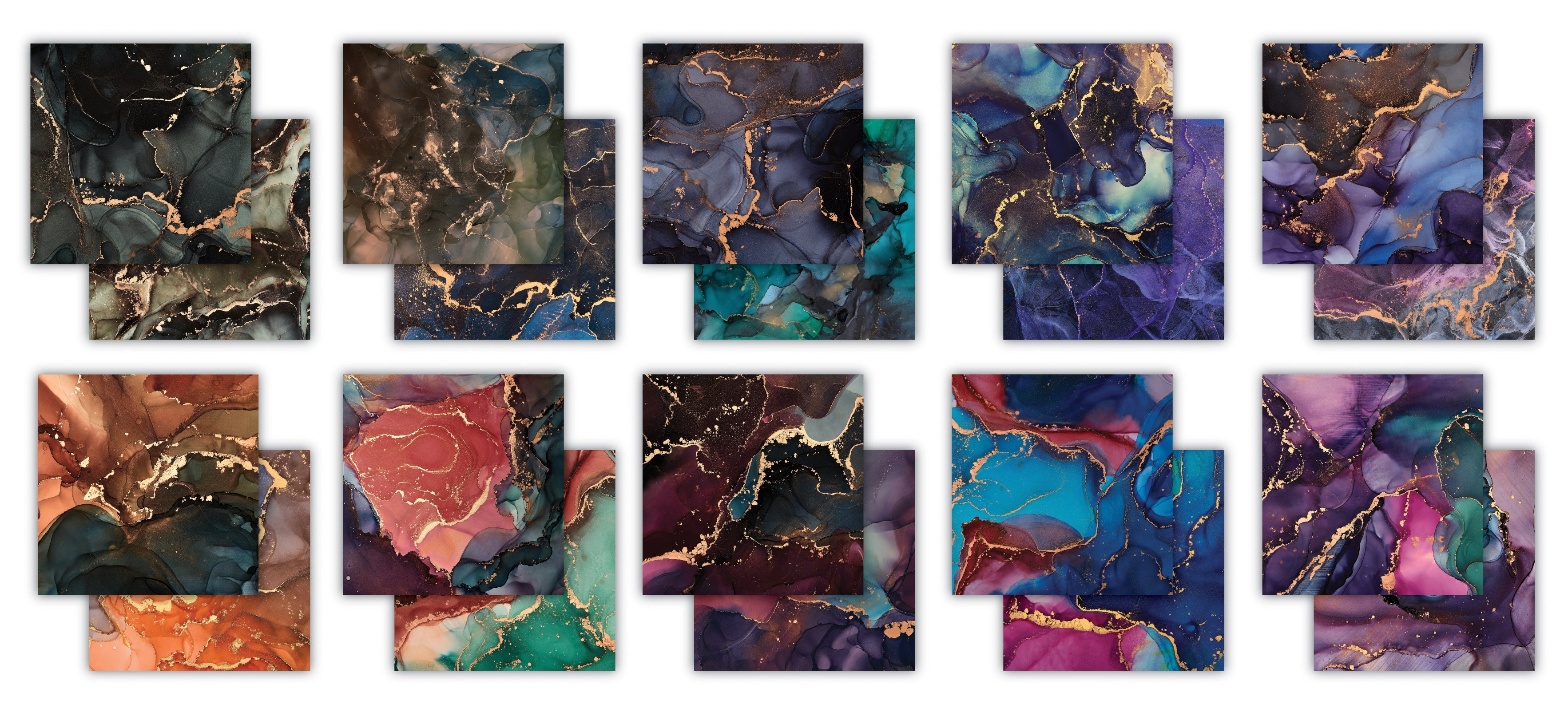 Craft Consortium - Ink Drops - Midnight - 8x8