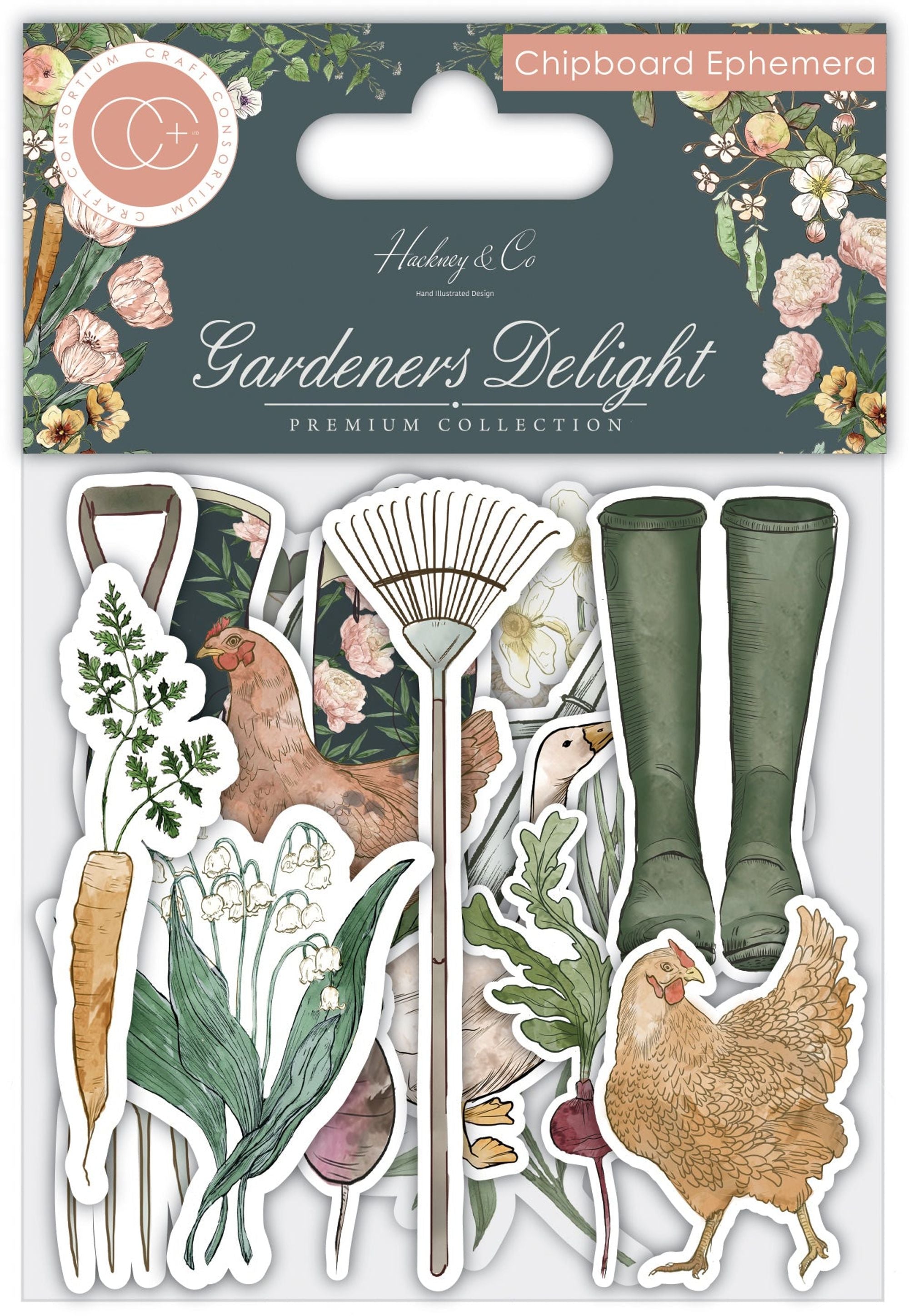 Craft Consortium Gardeners Delight - Chipboard Ephemera