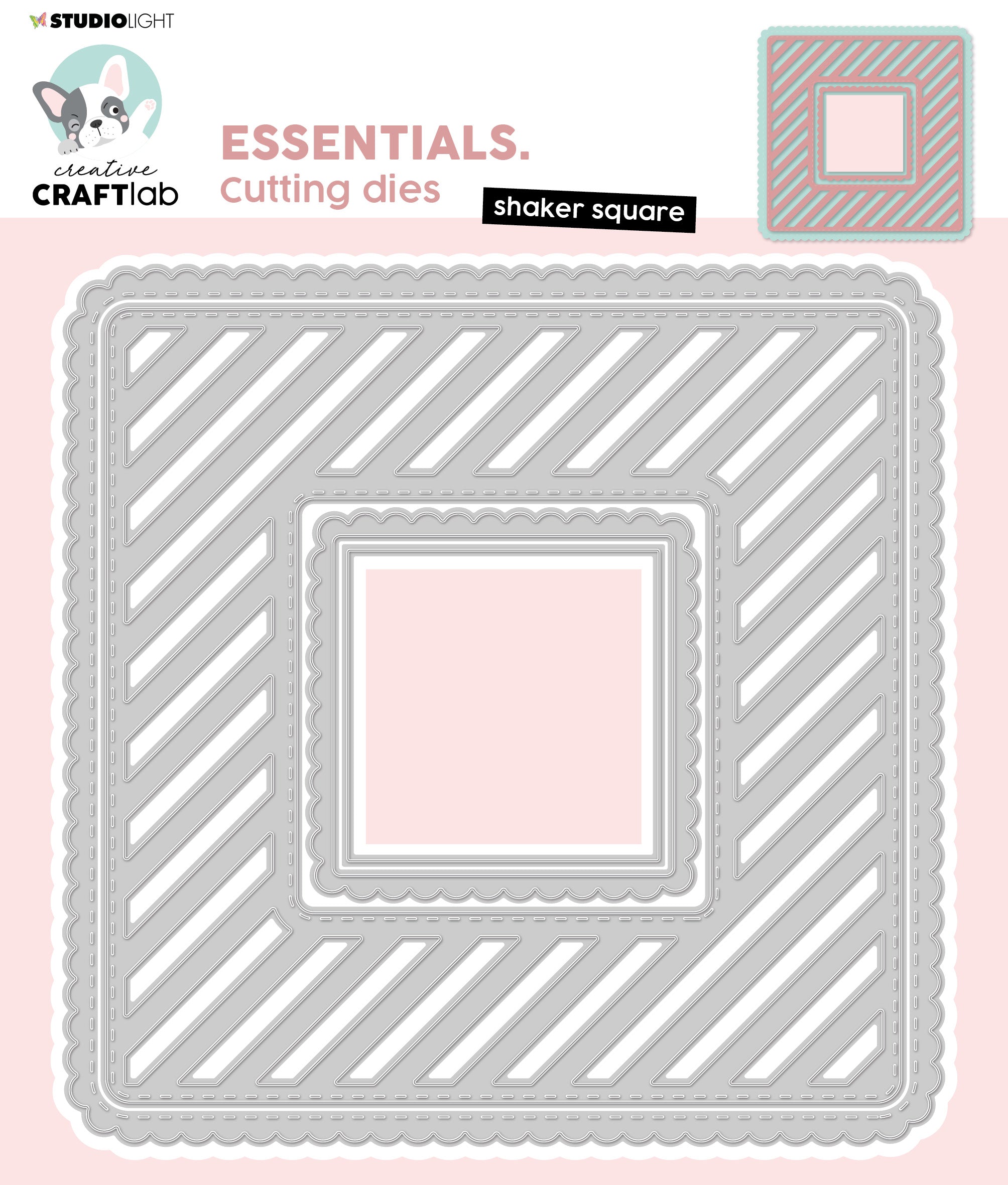 CCL Cutting Die Square Shaker Essentials 148x148x1mm 4 PC nr.175