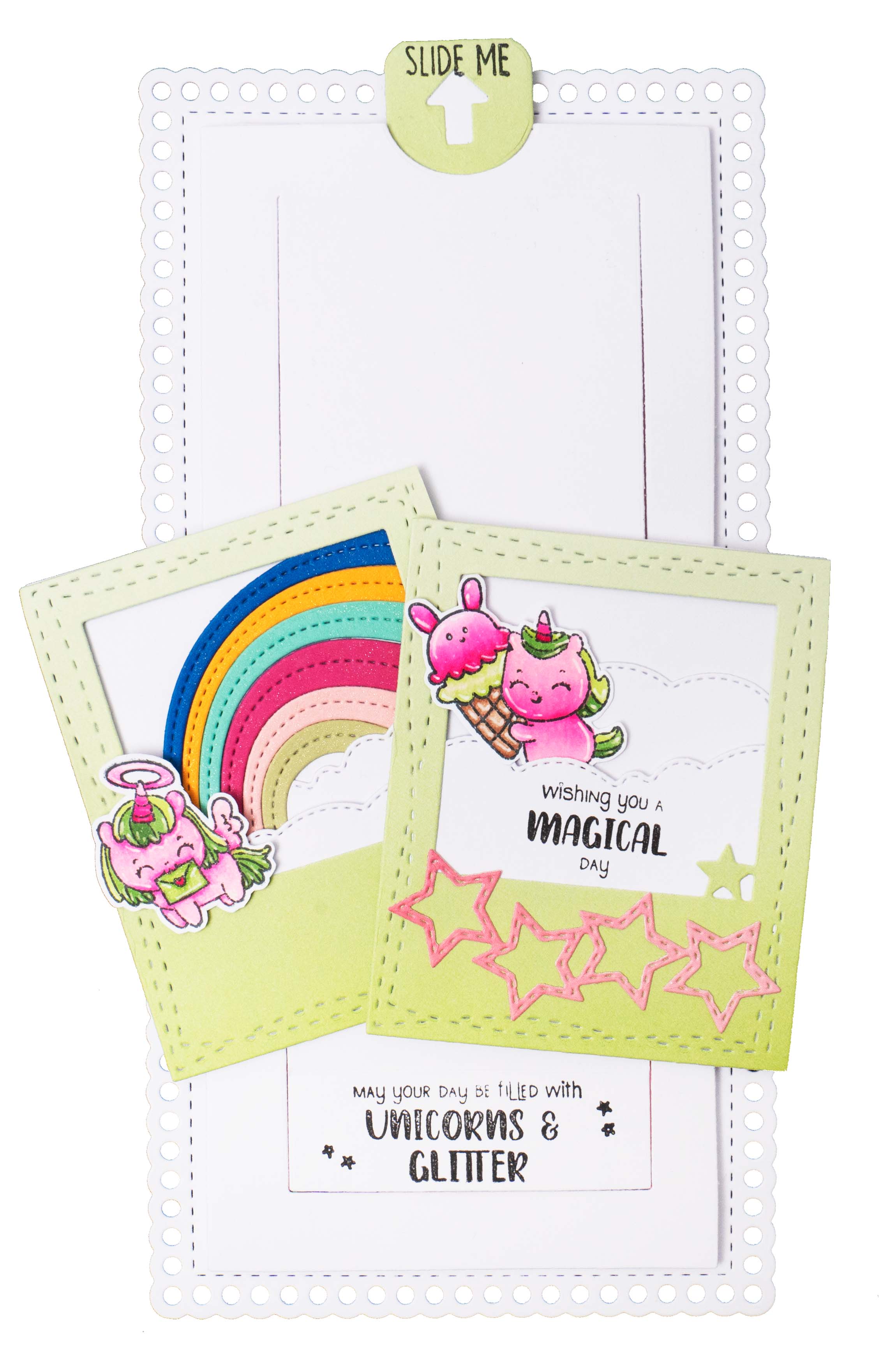 CCL Clear Stamp Text Interactions For Slider Pop Up Die Essentials 105x148x3mm 30 PC nr.238