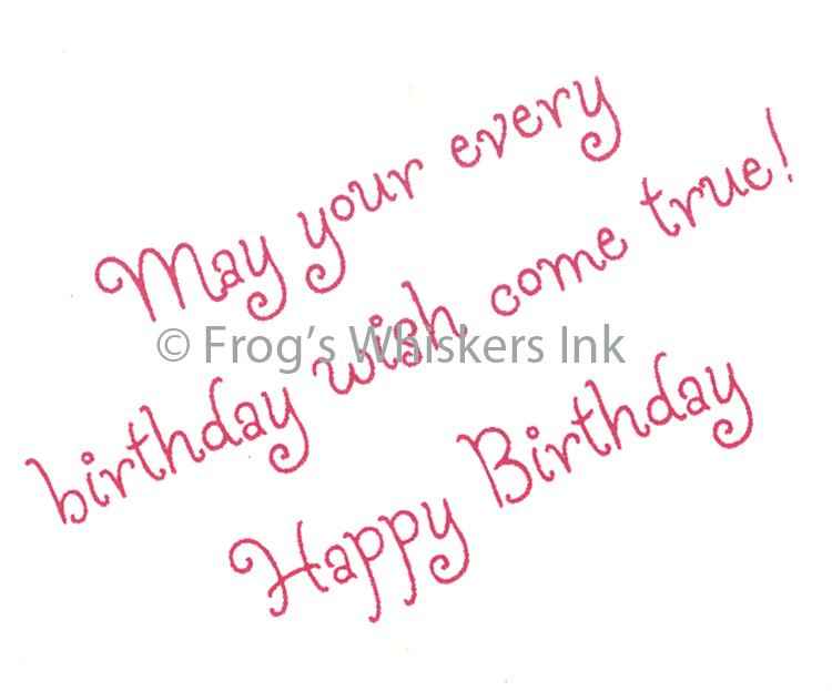 Frog's Whiskers Stamps - May Your Every