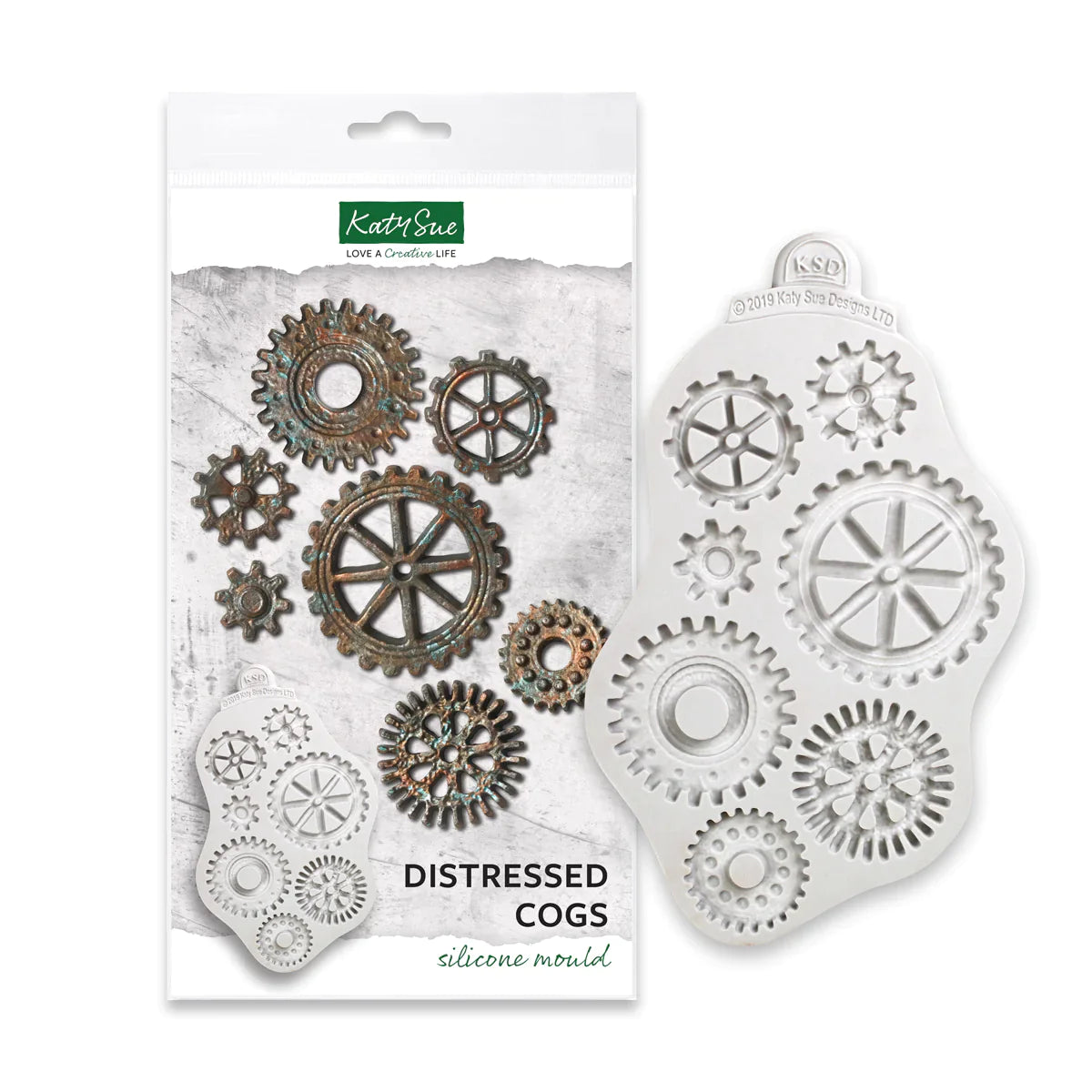 Distressed Cogs Silicone Mould