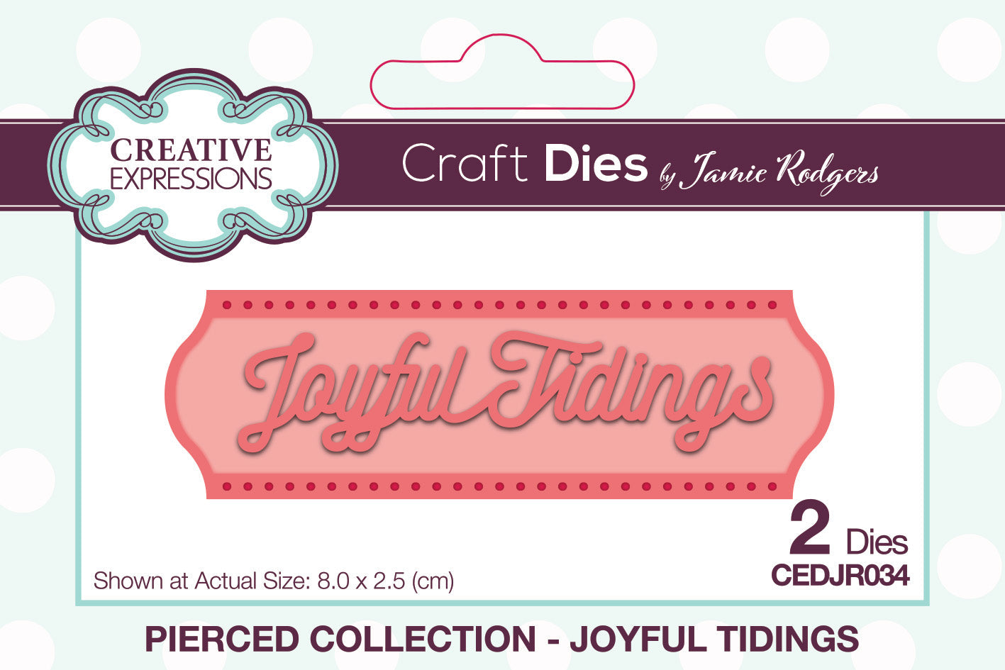 Creative Expressions Jamie Rodgers Pierced Joyful Tidings Craft Die