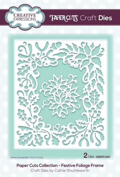 Paper Cuts Collection Festive Foliage Frame Craft Die