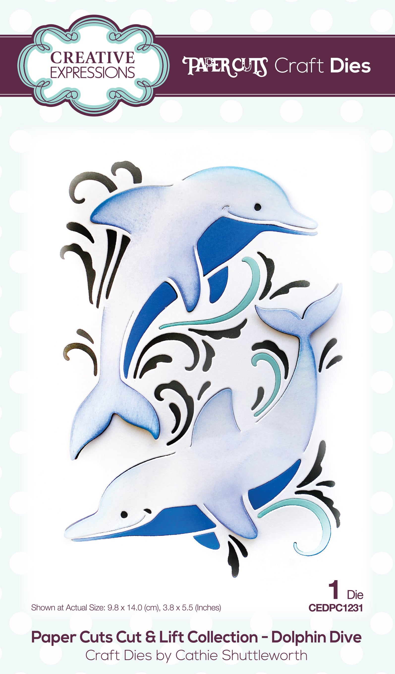 Creative Expressions Dolphin Dive Paper Cut & Lift Die Cedpc1231