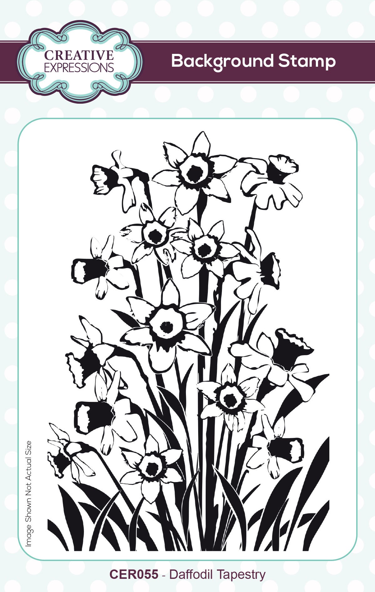 Creative Expressions Daffodil Tapestry 4 in x 6 in Pre Cut Rubber Stamp