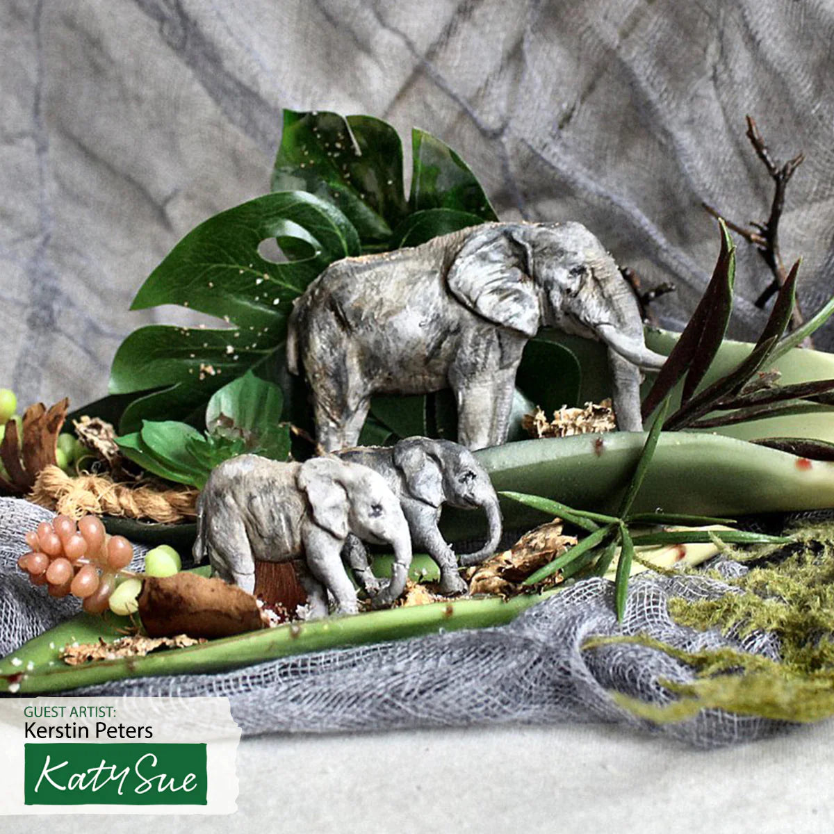 Elephant Family Silicone Mould