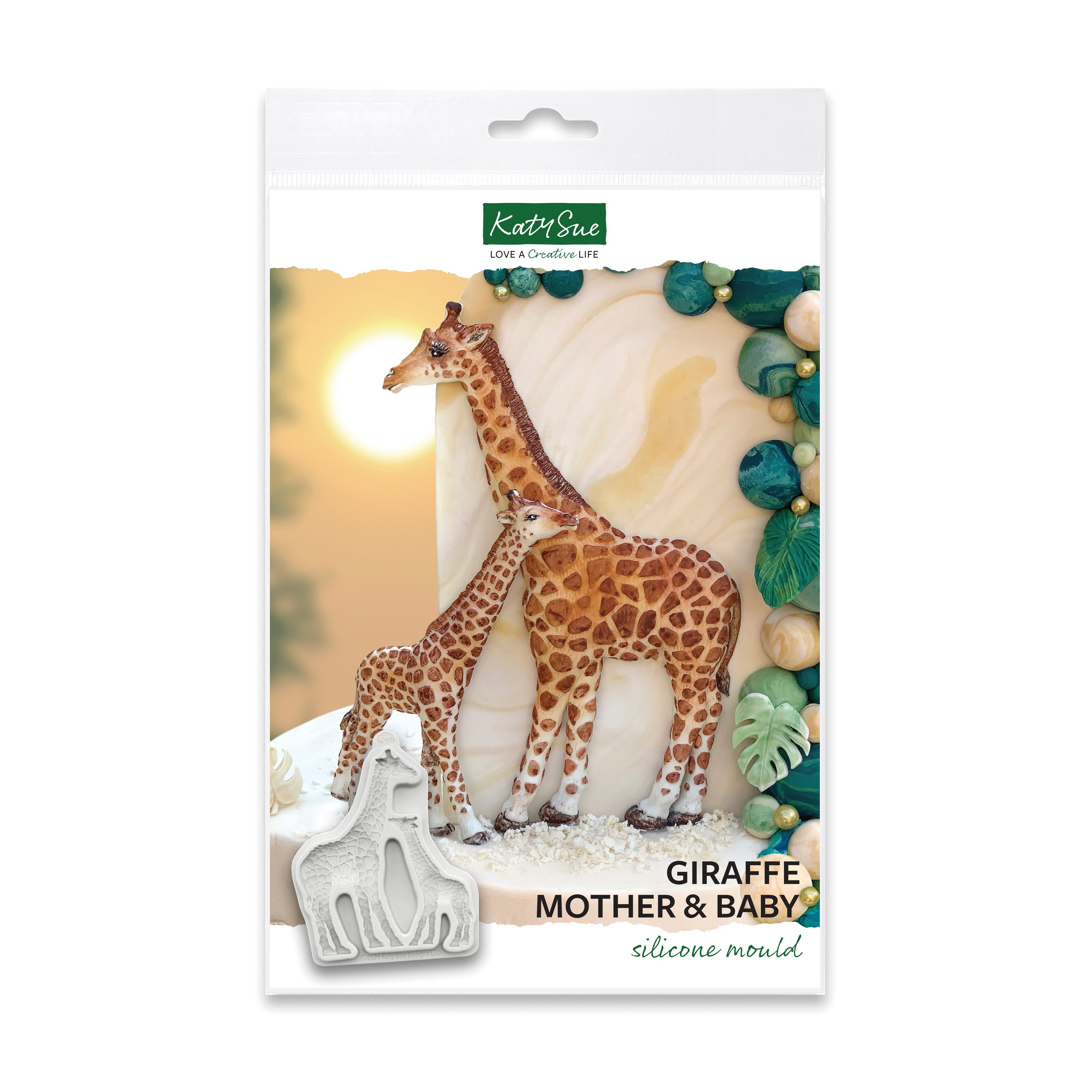 Giraffe Mother and Baby Silicone Mould