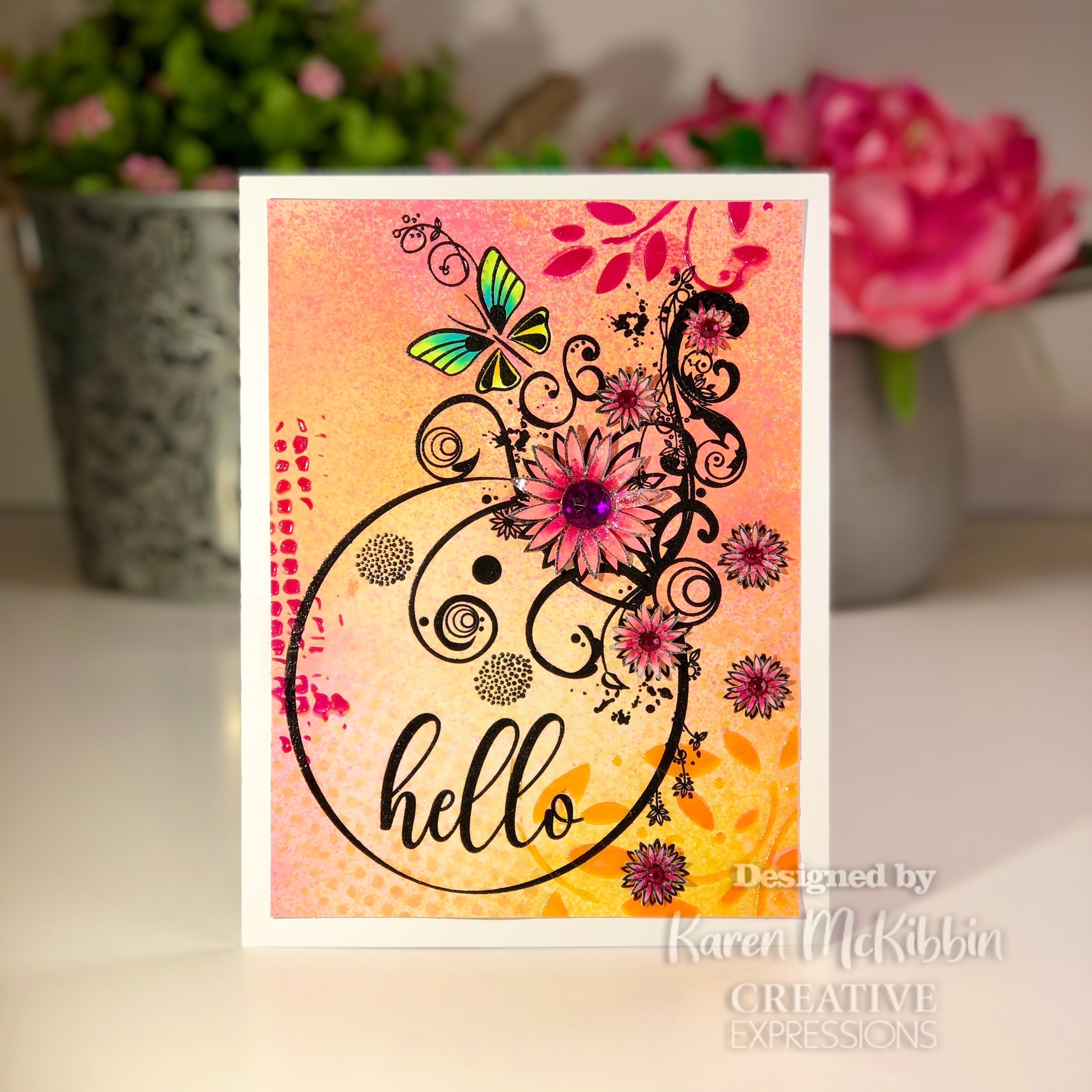 Creative Expressions Designer Boutique Why Hello 6 in x 4 in Clear Stamp Set