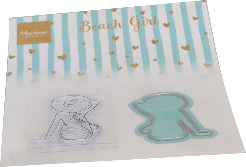 Marianne Design Clear Stamp & Die Set - Beach Girl