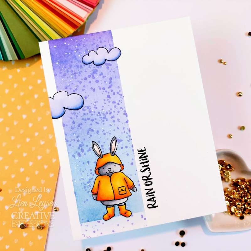 Creative Expressions Jane's Doodles Dancing In The Rain 4 in x 6 in Clear Stamp Set