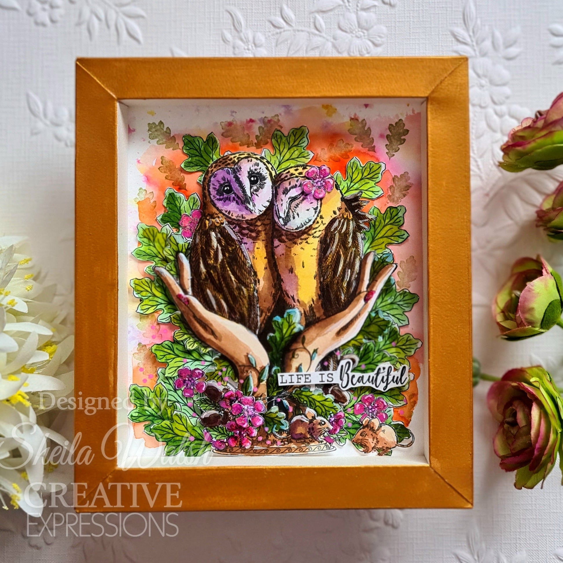 Pink Ink Designs An Owl In The Hand 6 in x 8 in Clear Stamp Set