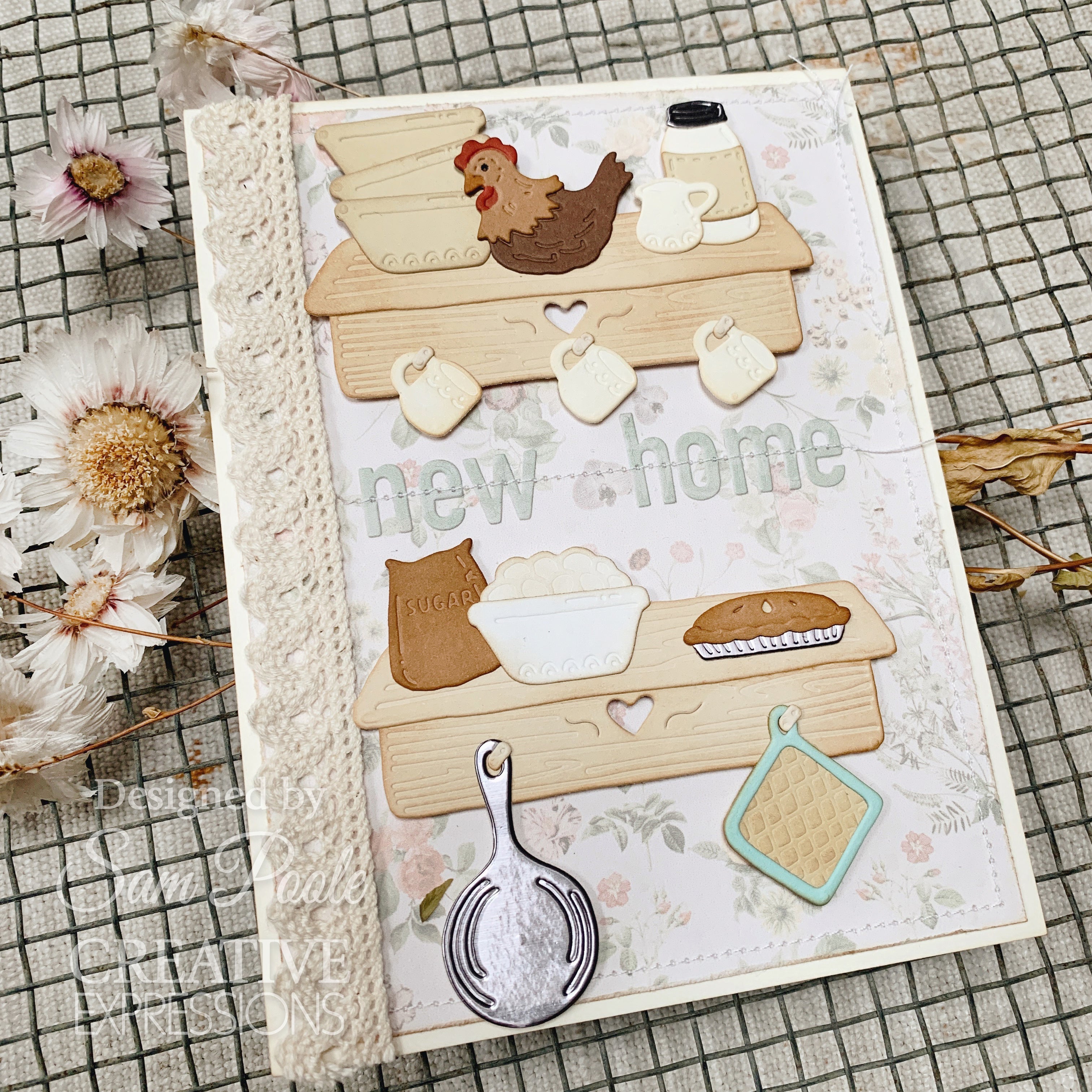 Creative Expressions Sam Poole Rustic Homestead Kitchen Shelf Craft Die