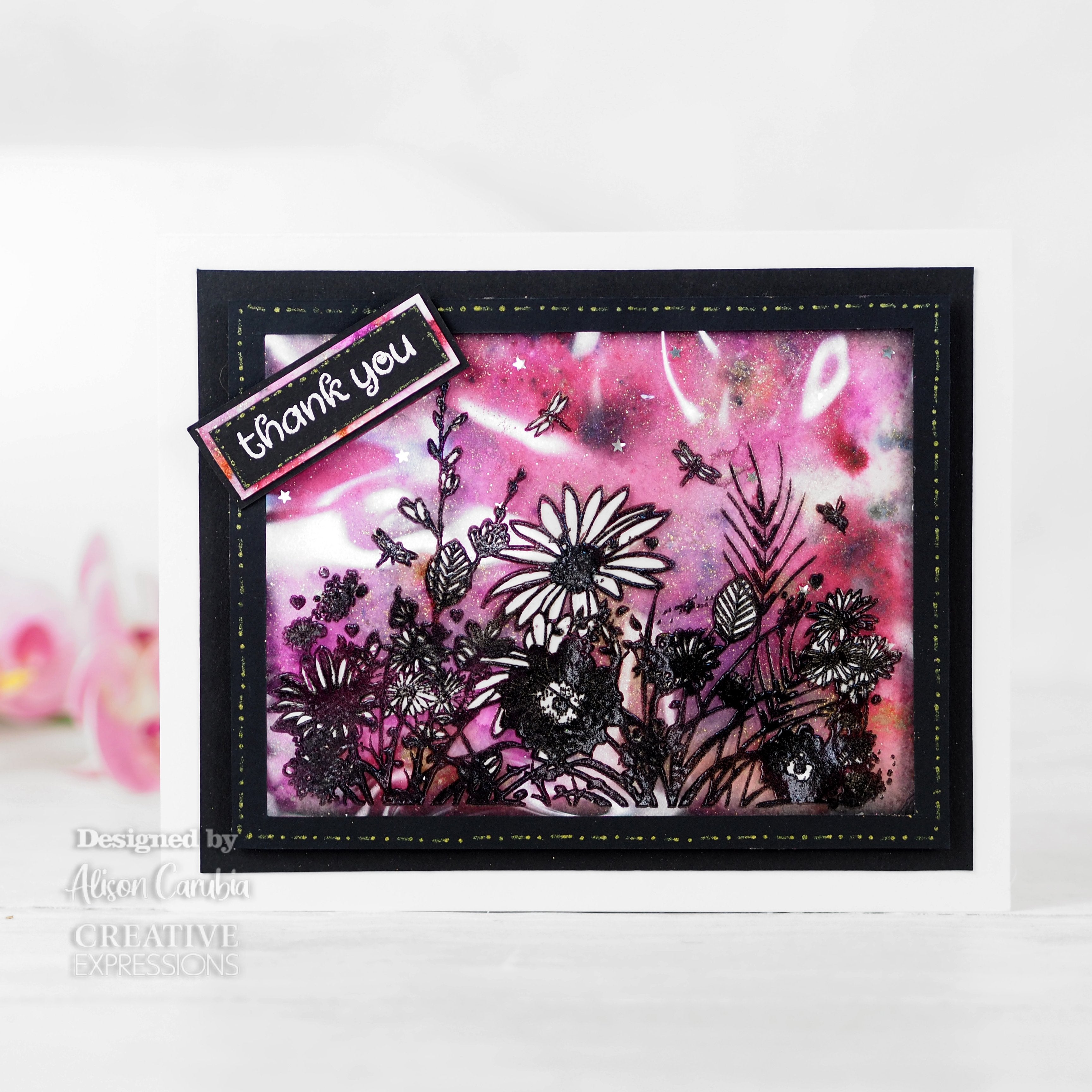 Creative Expressions Designer Boutique Woodland Walk Collection Wild Flowers A6 Clear Stamp Set