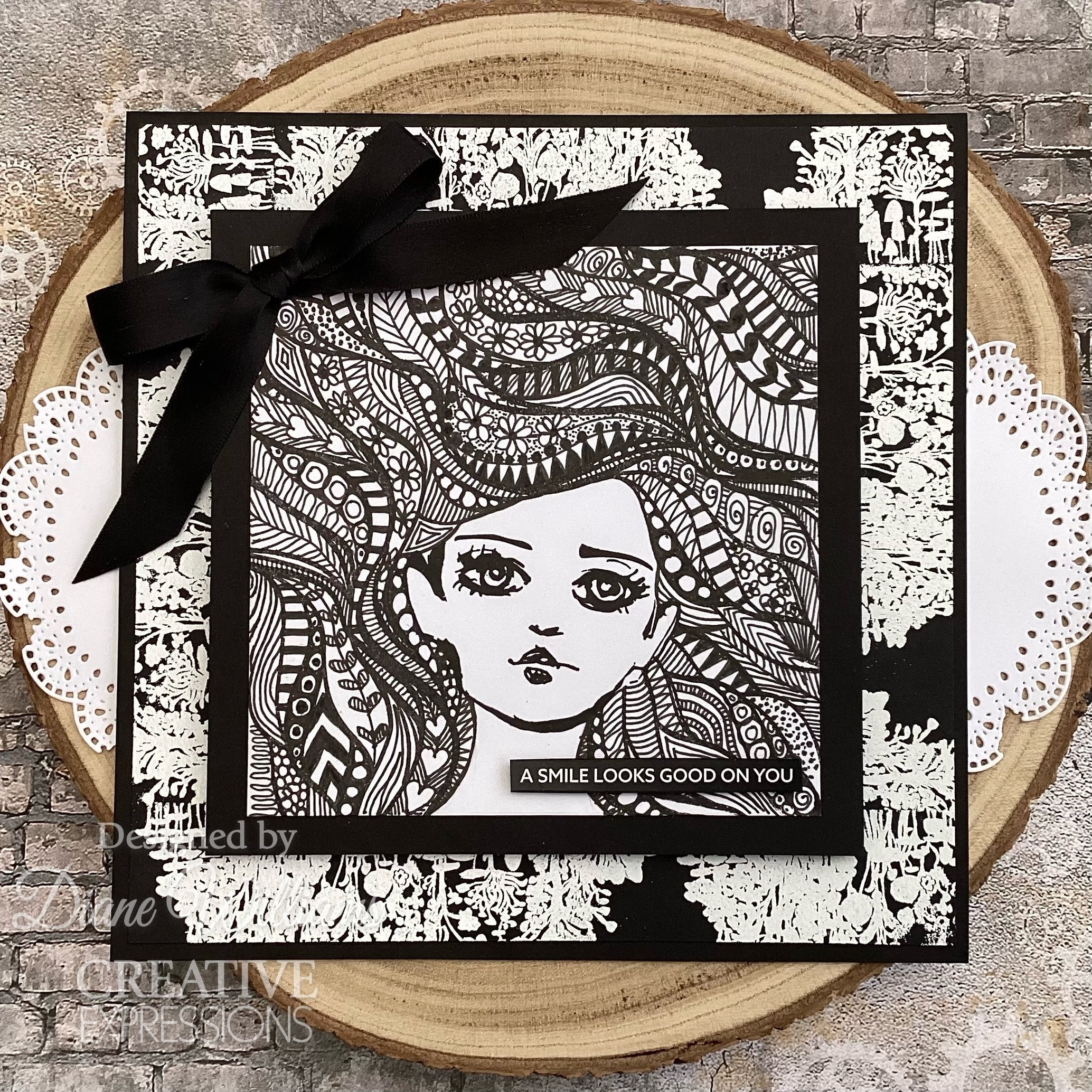 Creative Expressions Jane Davenport WildInk 6 in x 8 in Clear Stamp Set