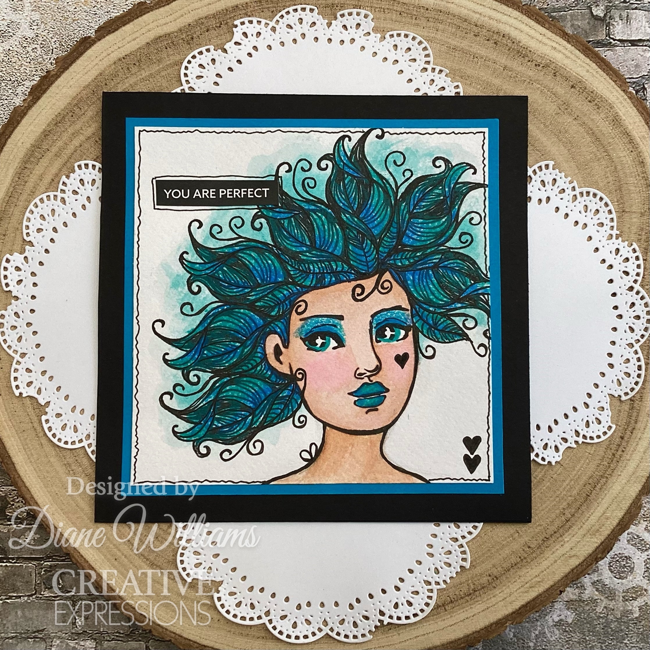 Creative Expressions Jane Davenport SideChick 4 in x 6 in Clear Stamp Set