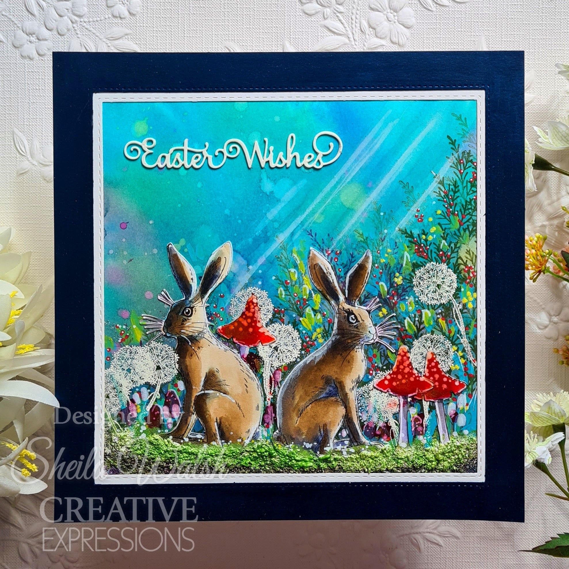 Pink Ink Designs Heavenly Hare 6 in x 8 in Clear Stamp Set